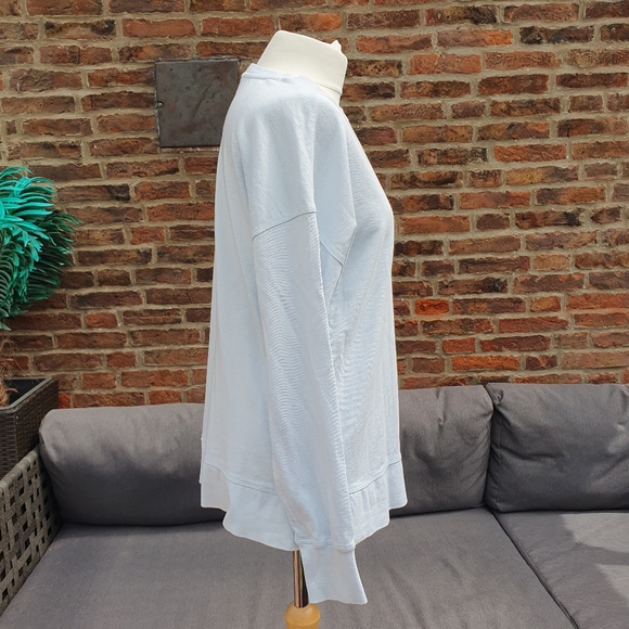 Sweaty Betty Sweatshirt Side Split Light Blue Small Oversize Relaxed - Picture 3 of 16
